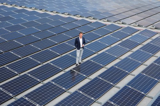 Zonnepanelen van boven