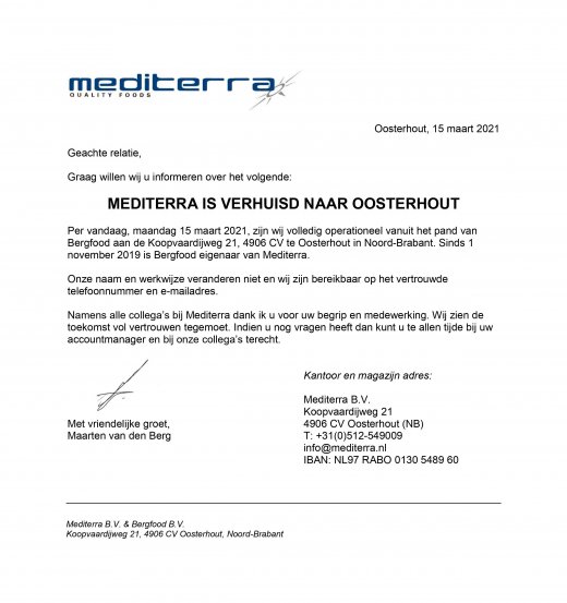 Mediterra is verhuisd 2